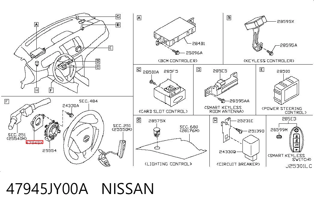 Comprar Sensor angulo de giro Nissan JUKE JPN F15