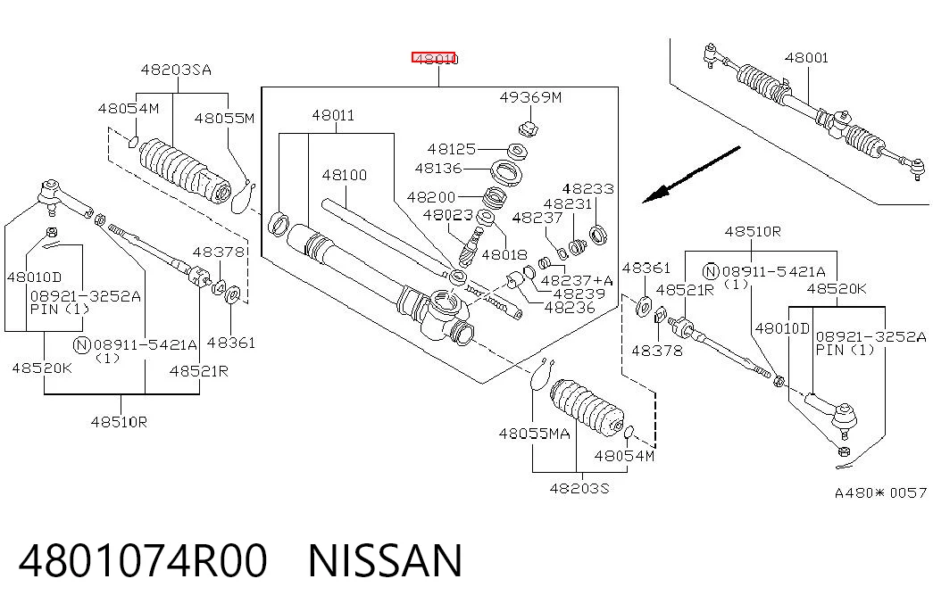 Comprar Cremallera de dirección Nissan Sunny III N14 a bajo precio