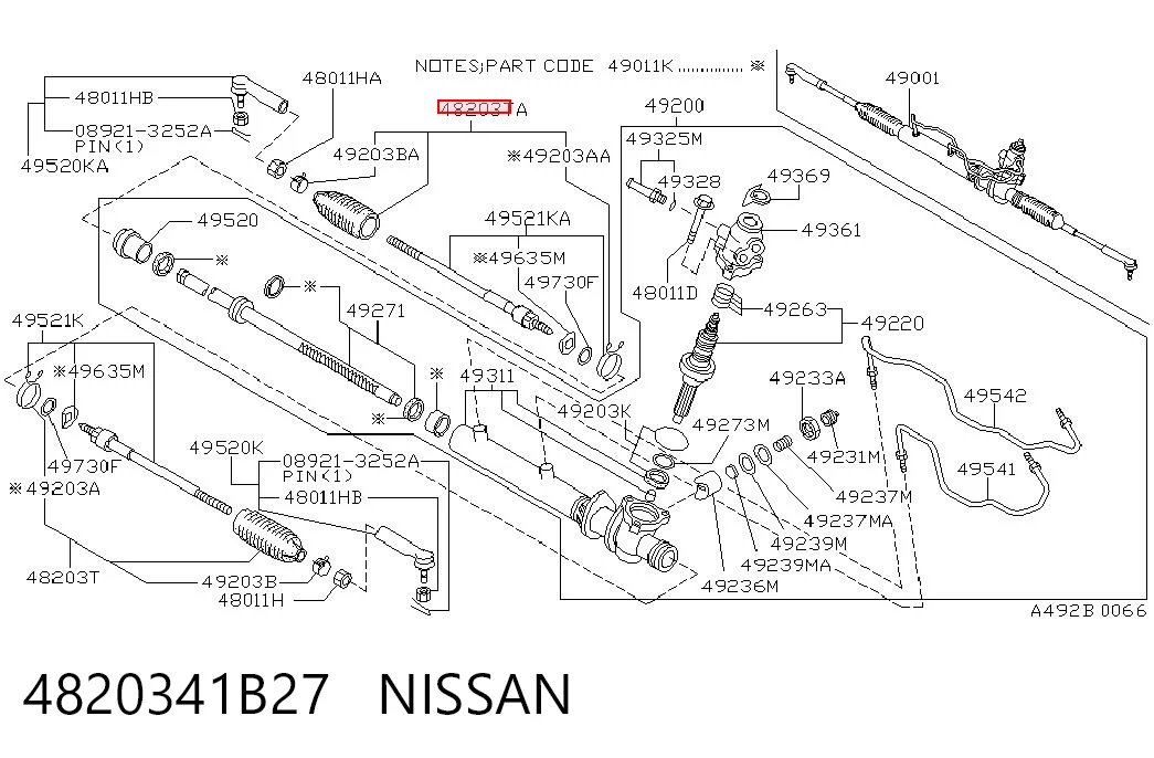 Fuelle dirección para Nissan Sunny N14