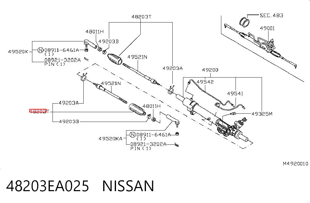 48203EA025 Nissan/Infiniti