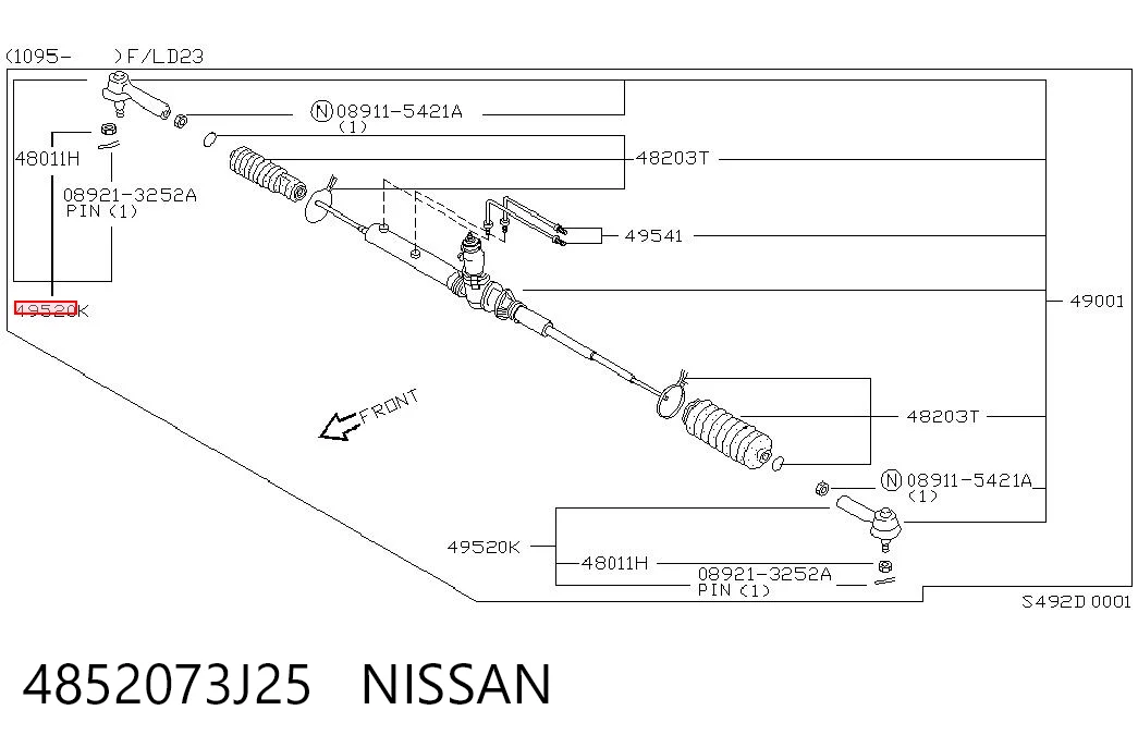 Rótula barra de dirección para Nissan Primera P12