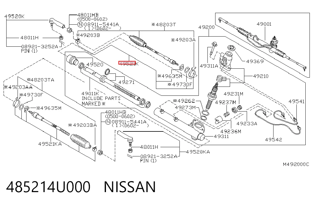 Barra de direccion coche Nissan Almera (2000-2005)