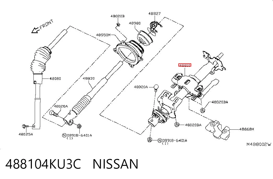 Comprar Columna de dirección Nissan Navara  D23, D23T a bajo precio
