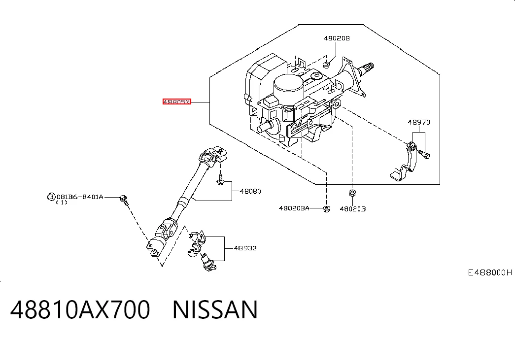 Columna dirección para Nissan Micra K12