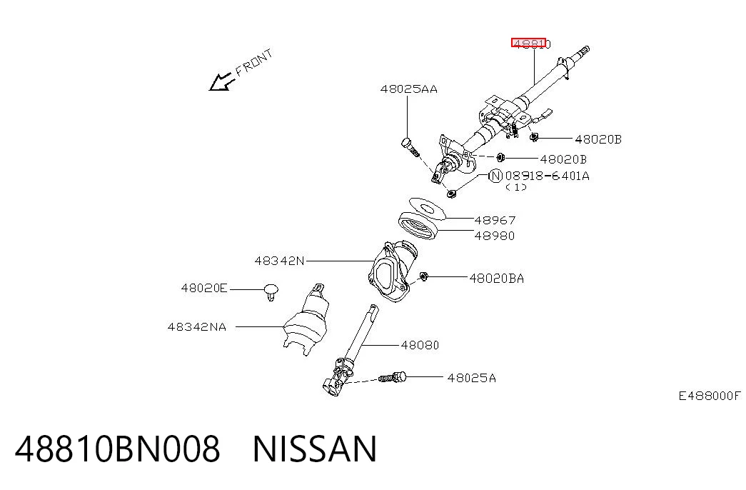 Columna de volante para Nissan Almera II N16