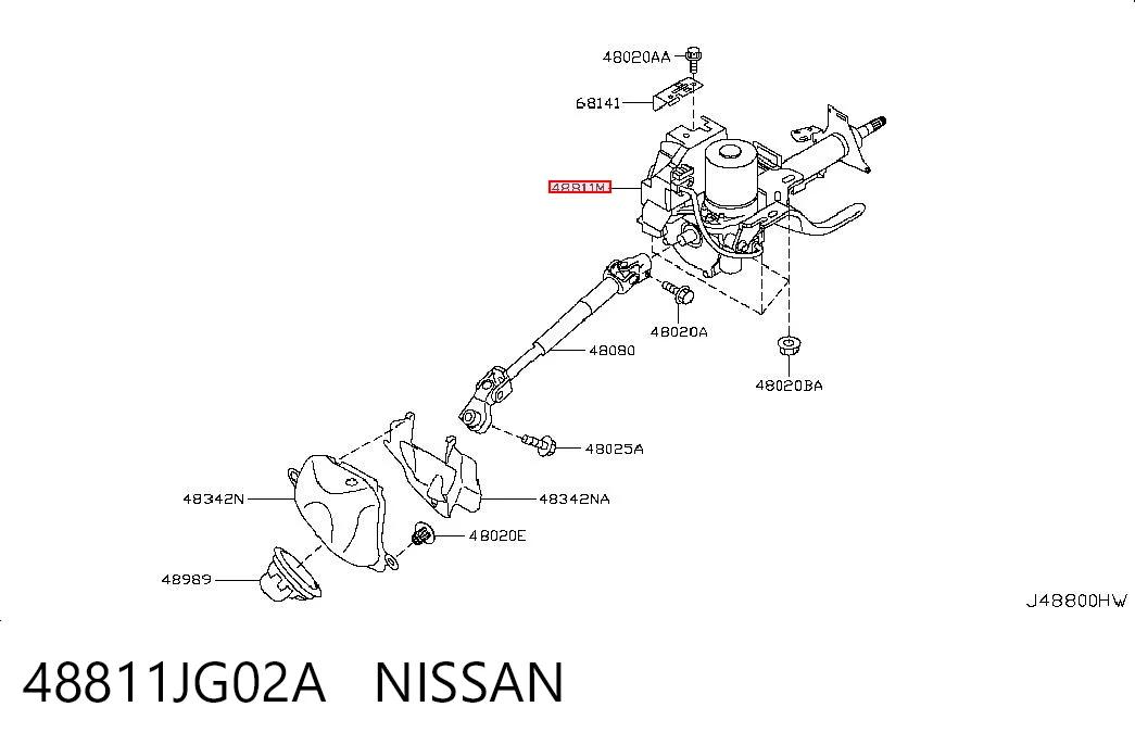 Comprar Columna de dirección Nissan X-Trail T31 a bajo precio