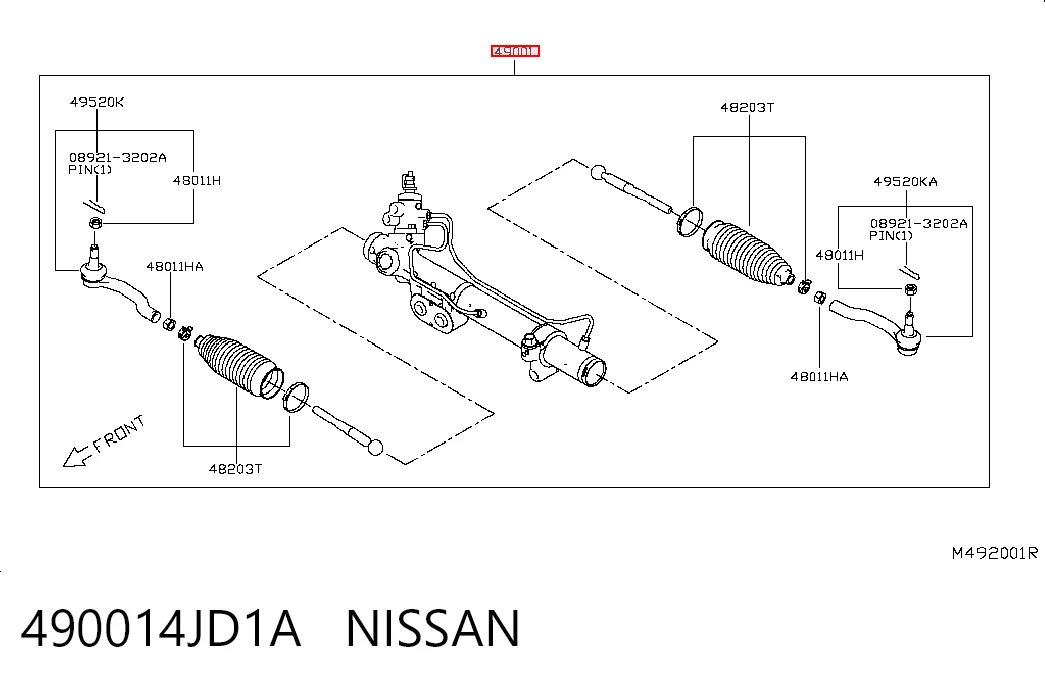 Comprar Cremallera de dirección Nissan Navara  D23, D23T a bajo precio