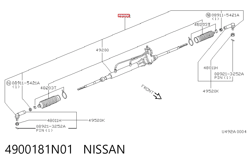 Cremallera caja de direccion para Nissan Primera  P10
