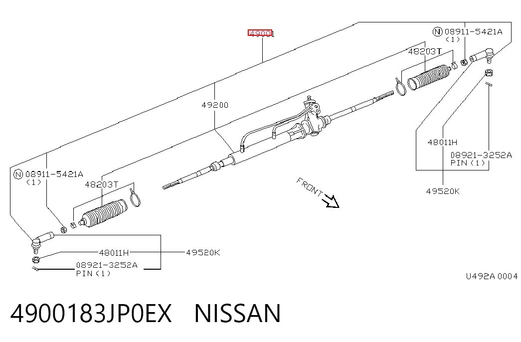  Cremallera de dirección Nissan Primera 