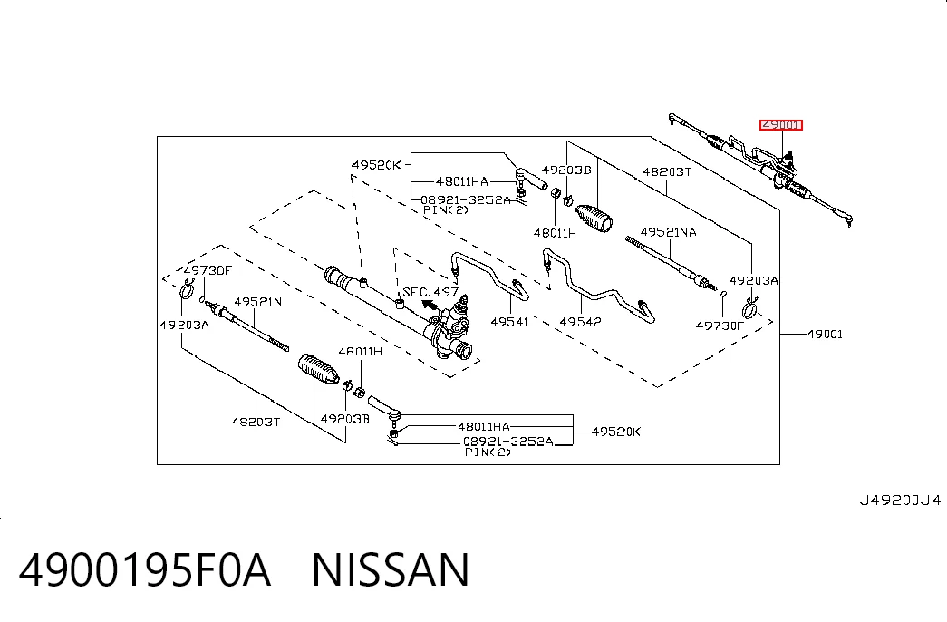 Cremallera caja de direccion para Nissan Almera CLASSIC B10RS