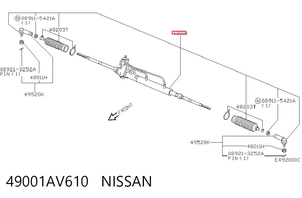 Comprar Cremallera de dirección Nissan Primera  P12 a bajo precio
