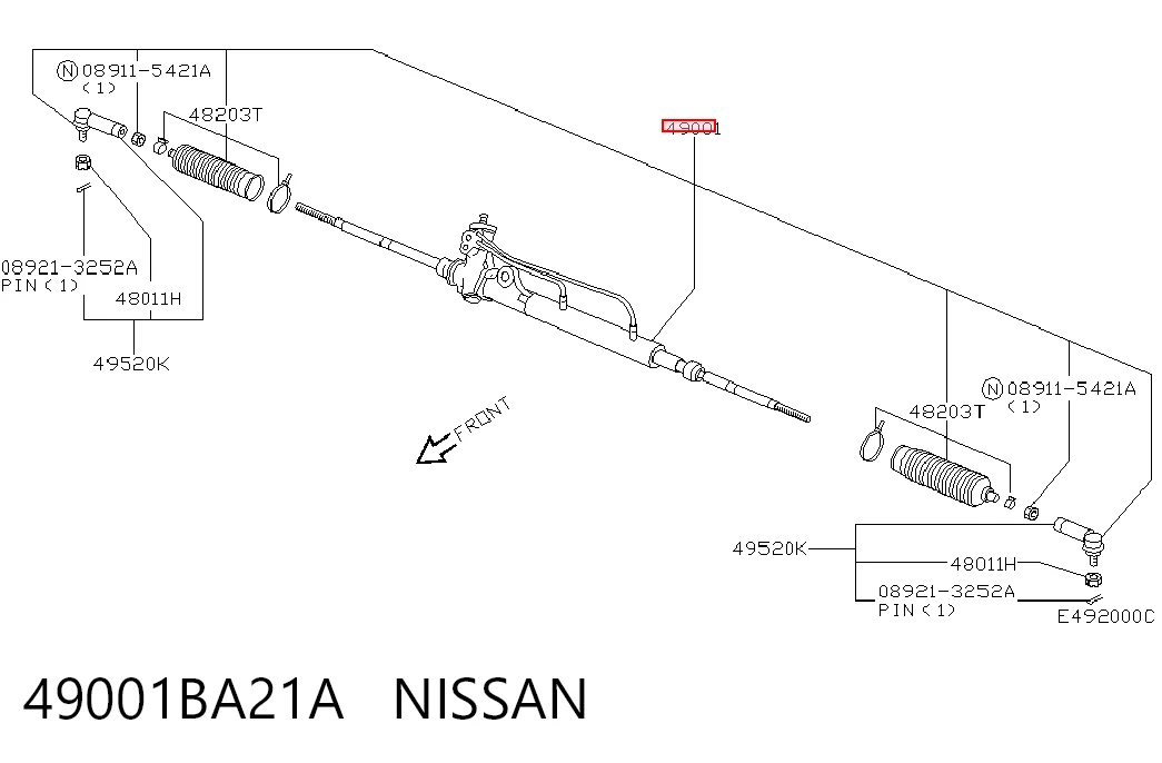 Caja de dirección Nissan Primera 