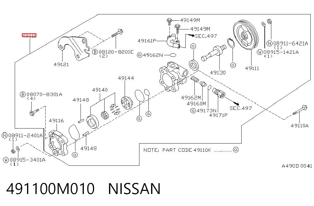 491100M010 Nissan/Infiniti