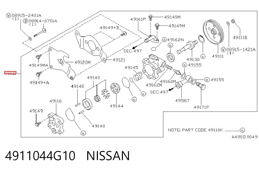 Comprar Bomba de dirección asistida Nissan Terrano I WD21 a bajo precio