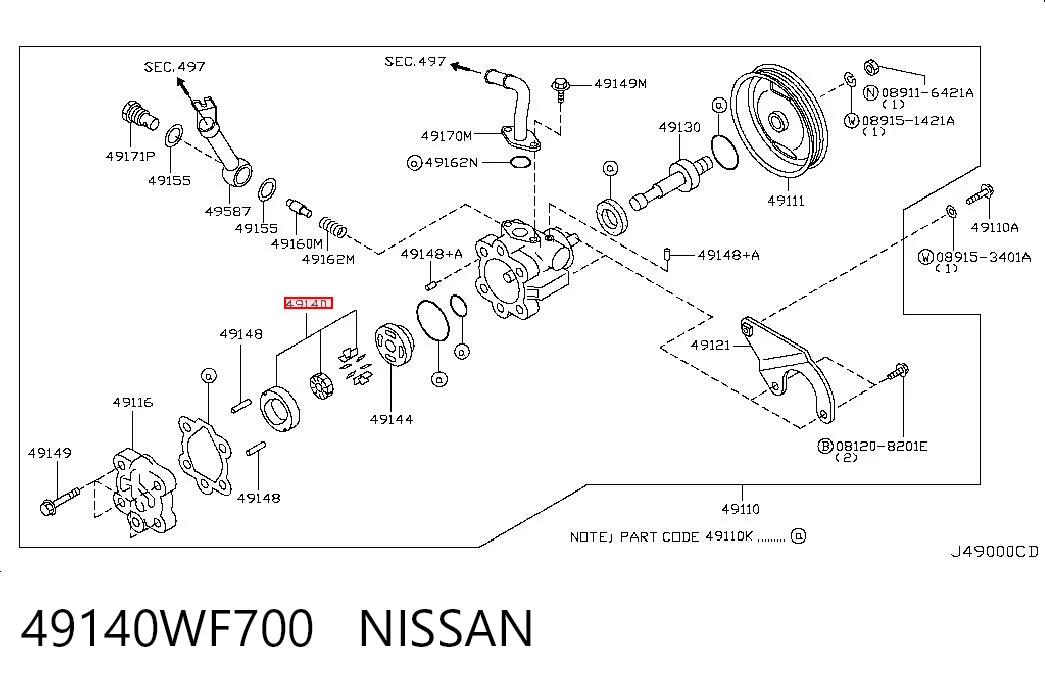 49140WF700 Nissan/Infiniti
