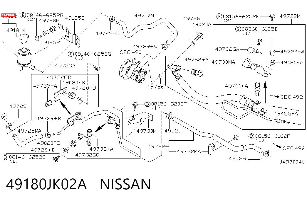 Comprar Depósito de la bomba de dirección asistida Nissan X-Trail  T30 a bajo precio