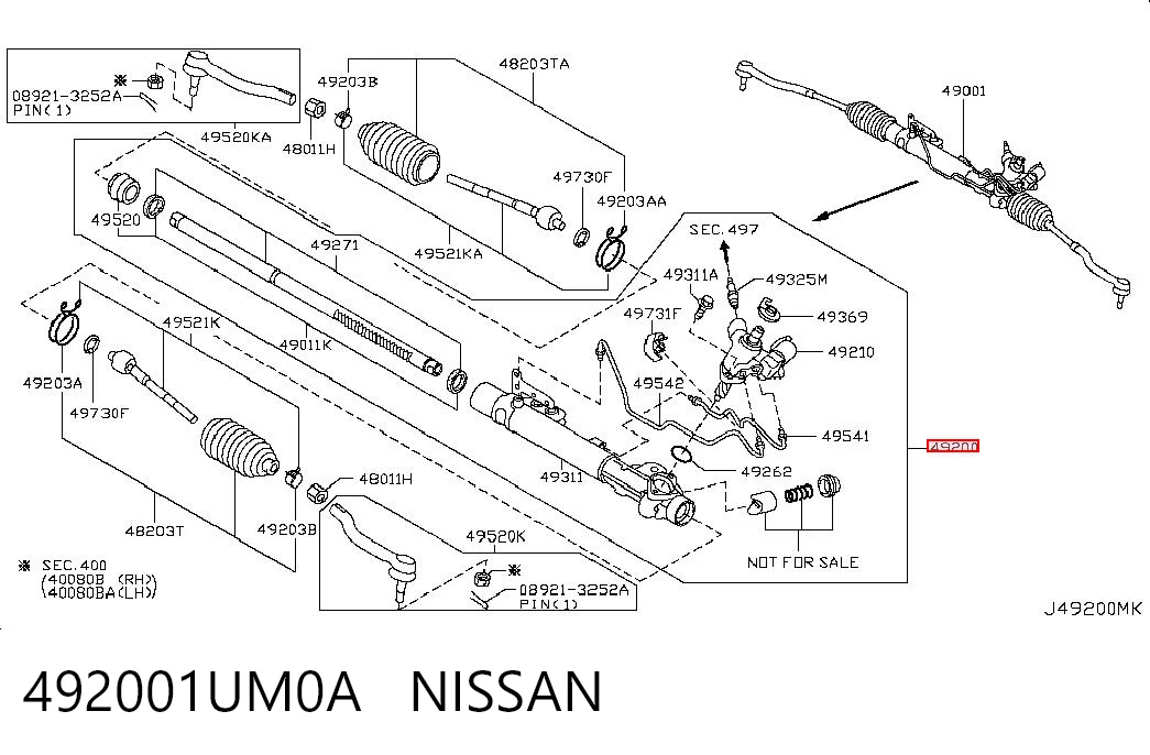 Engranaje de dirección Nissan Murano SUV (Z51) (2008 - 2014) precio, desde 418,27 EUR