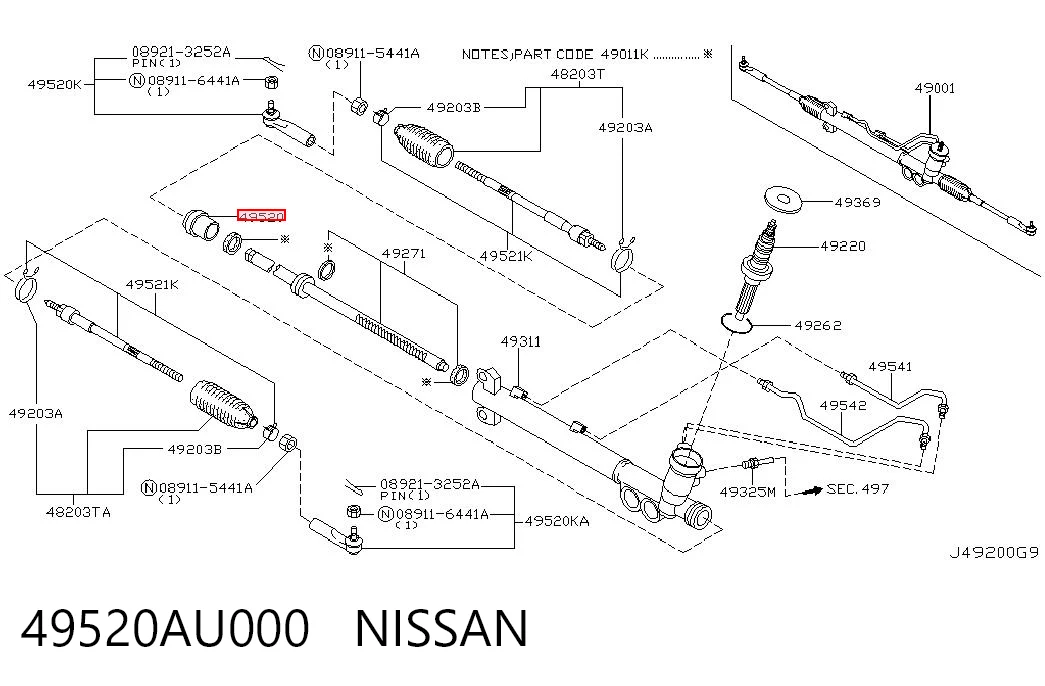 49520AU000 Nissan/Infiniti