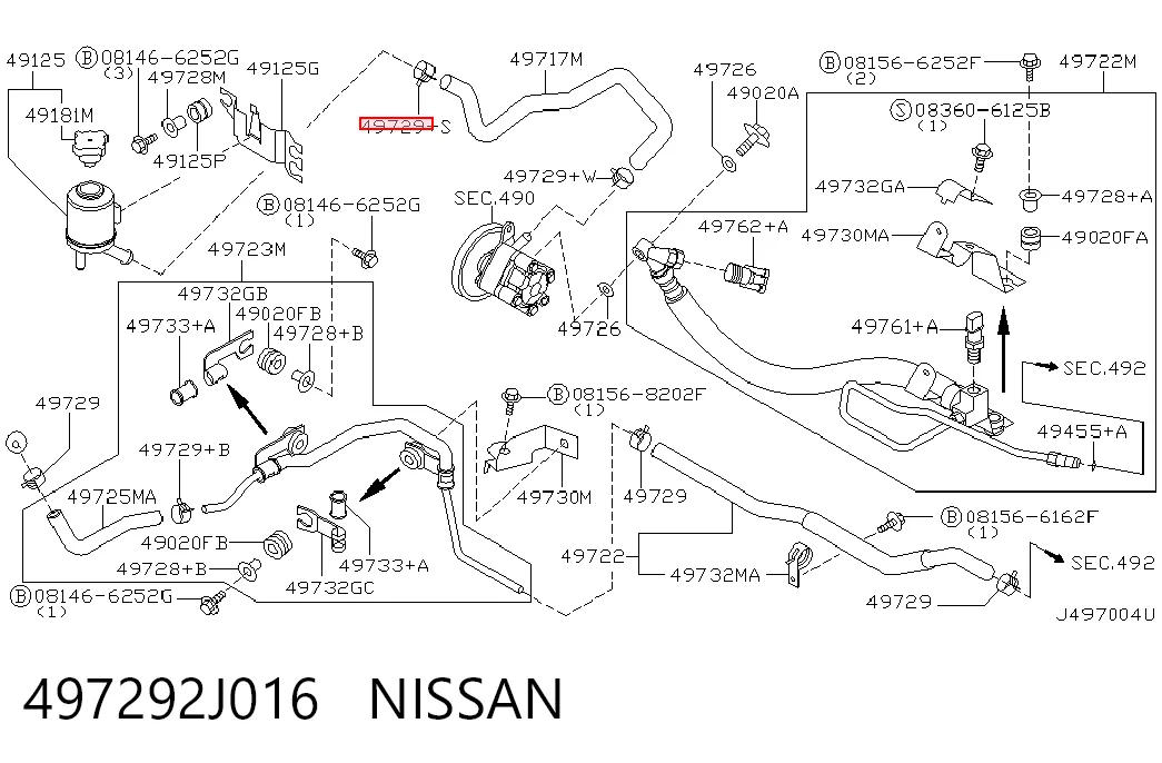 497292J016 Nissan/Infiniti