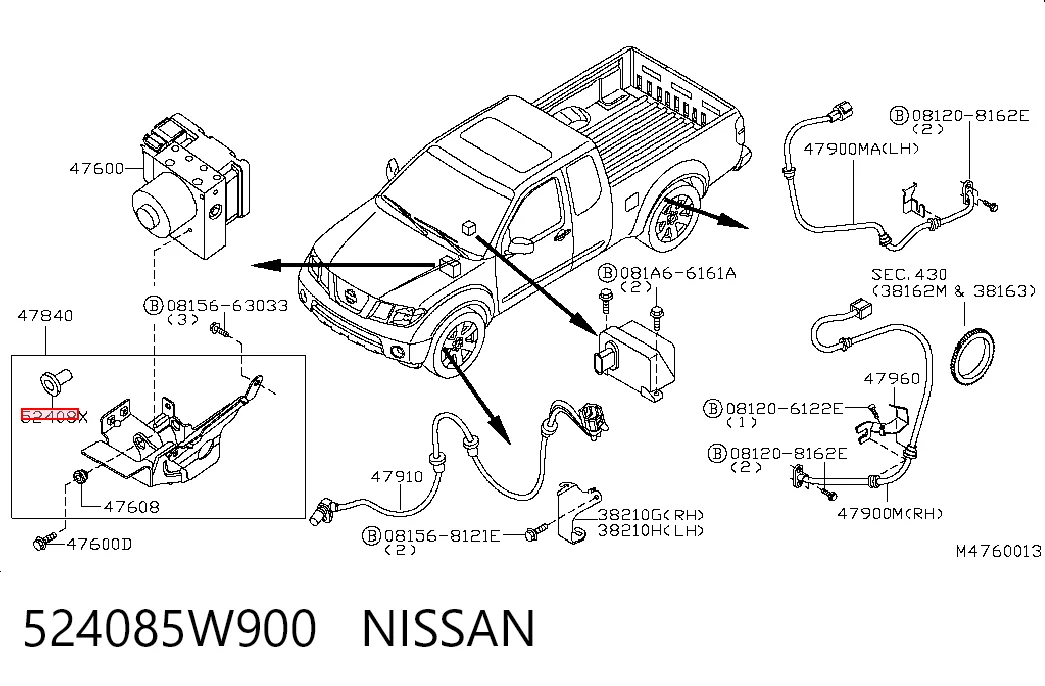 524085W900 Nissan/Infiniti