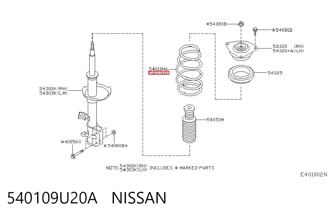 Comprar Muelle delantero Nissan Note  E11 a bajo precio