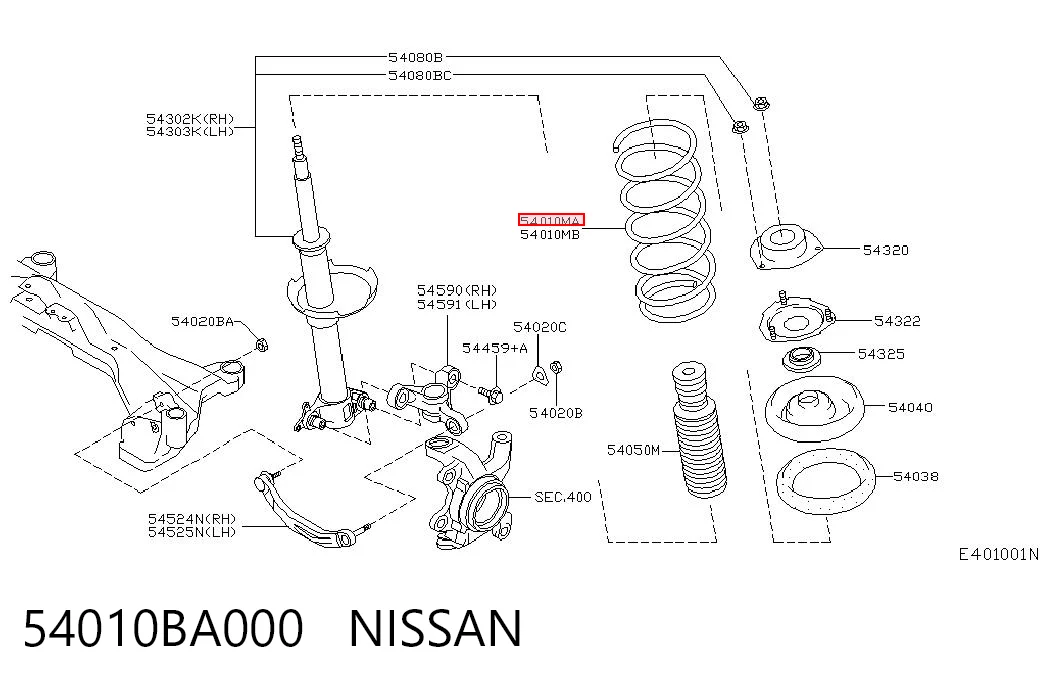 54010BA000 Nissan/Infiniti