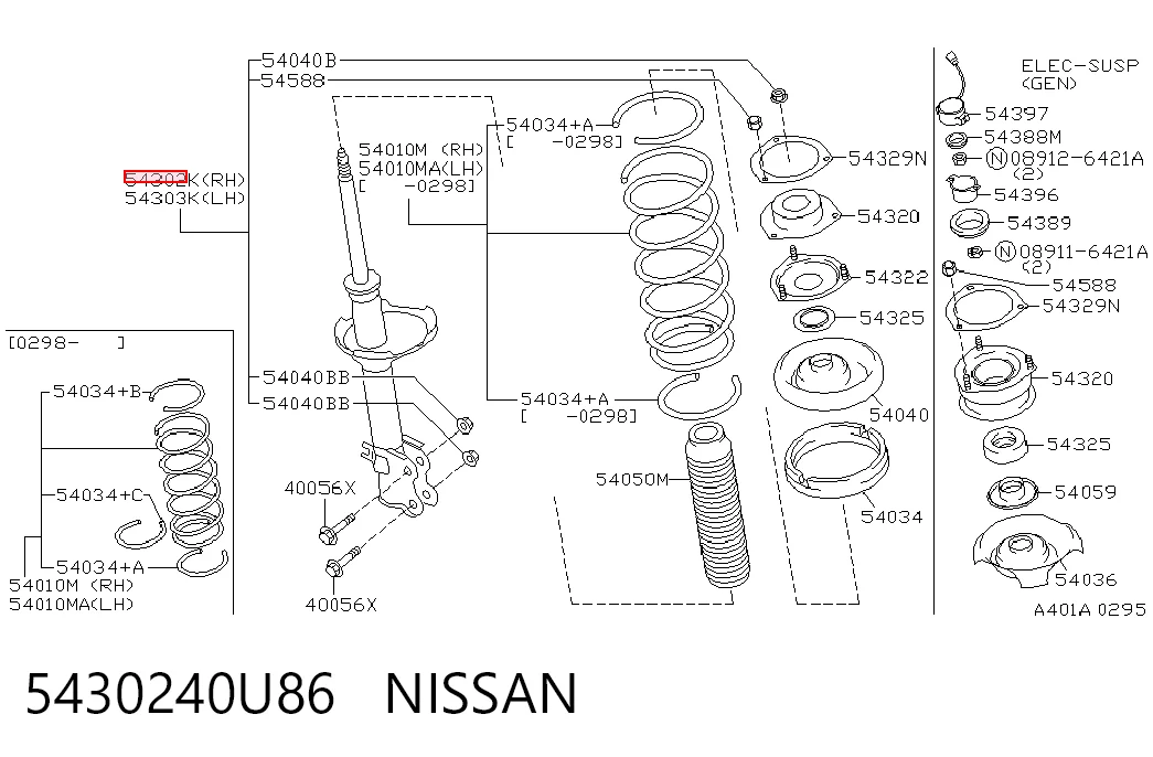 5430240U86 Nissan/Infiniti