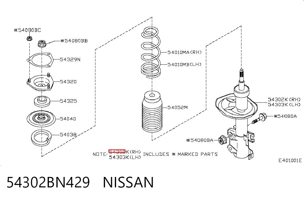 54302BN429 Nissan/Infiniti