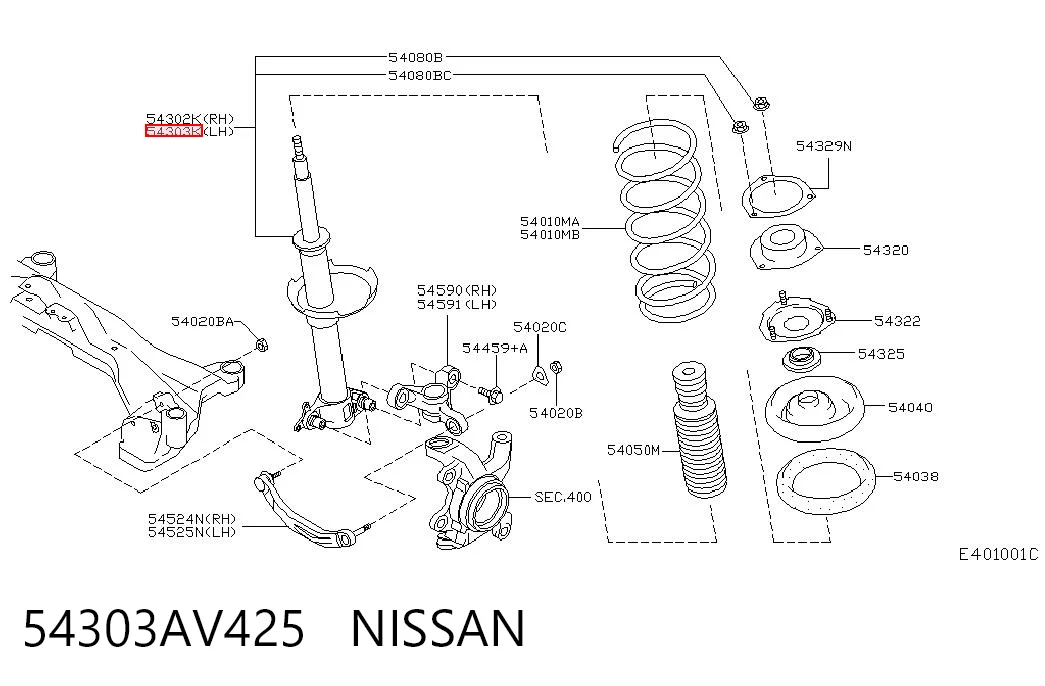 54303AV425 Nissan/Infiniti