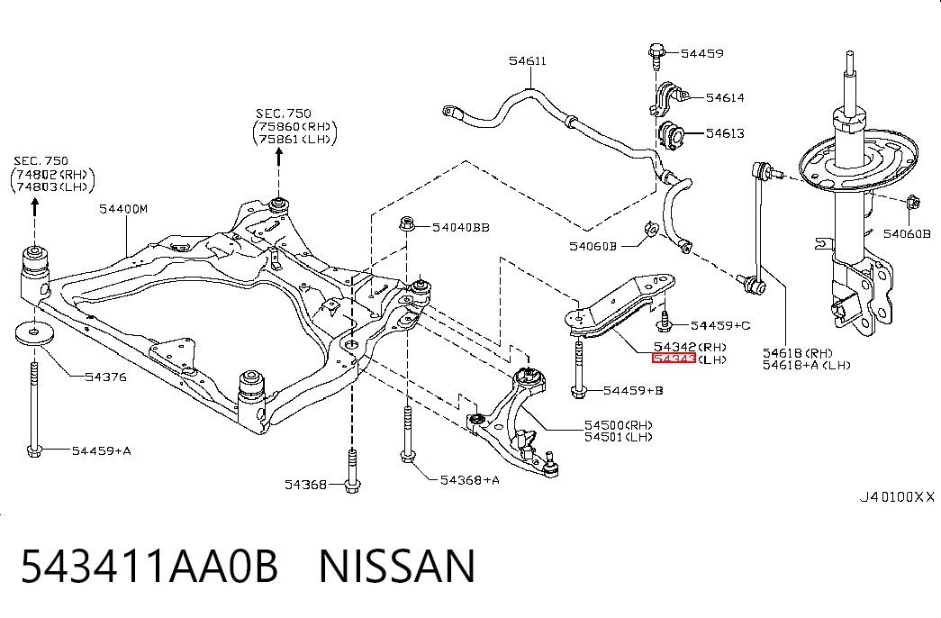543411AA0B Nissan/Infiniti