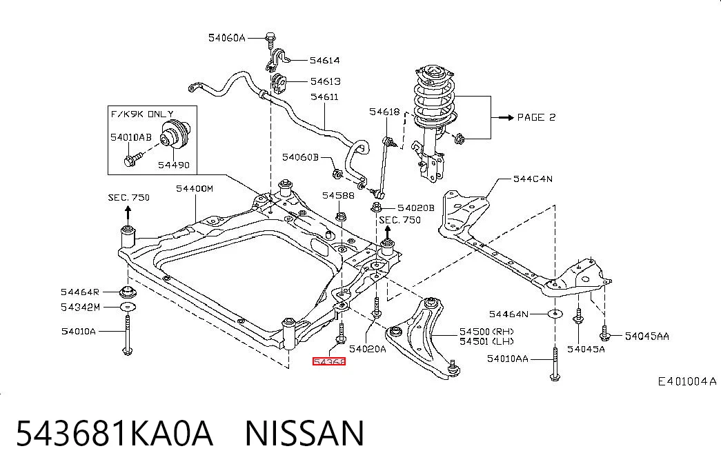 543681KA0A Nissan/Infiniti