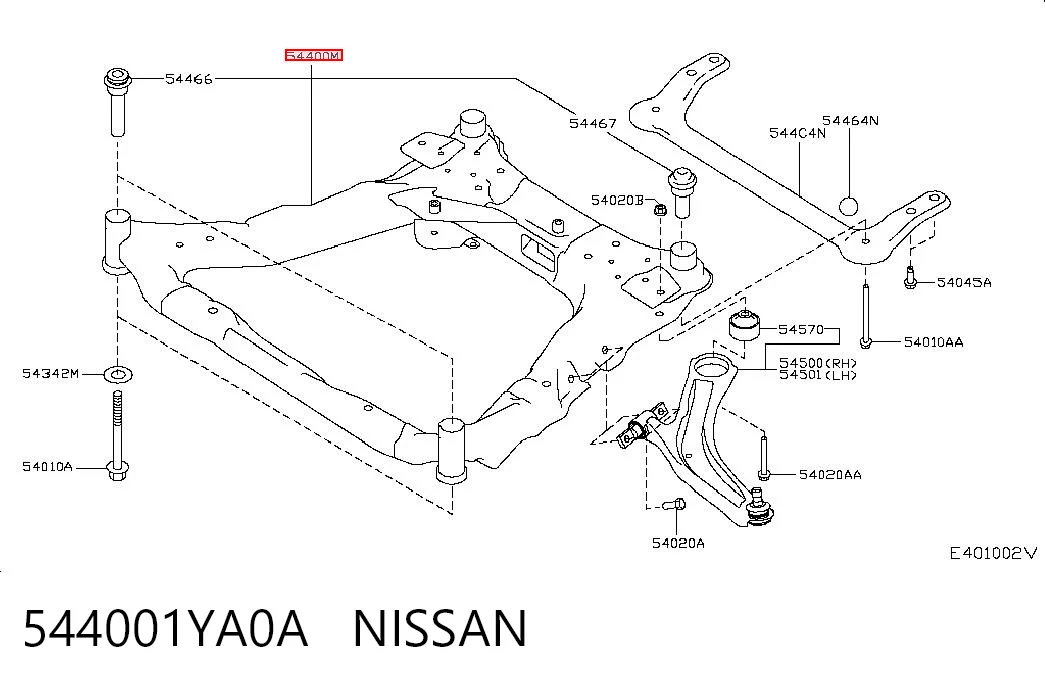 Comprar Subchasis delantero soporte motor Nissan Qashqai II J11 a bajo precio