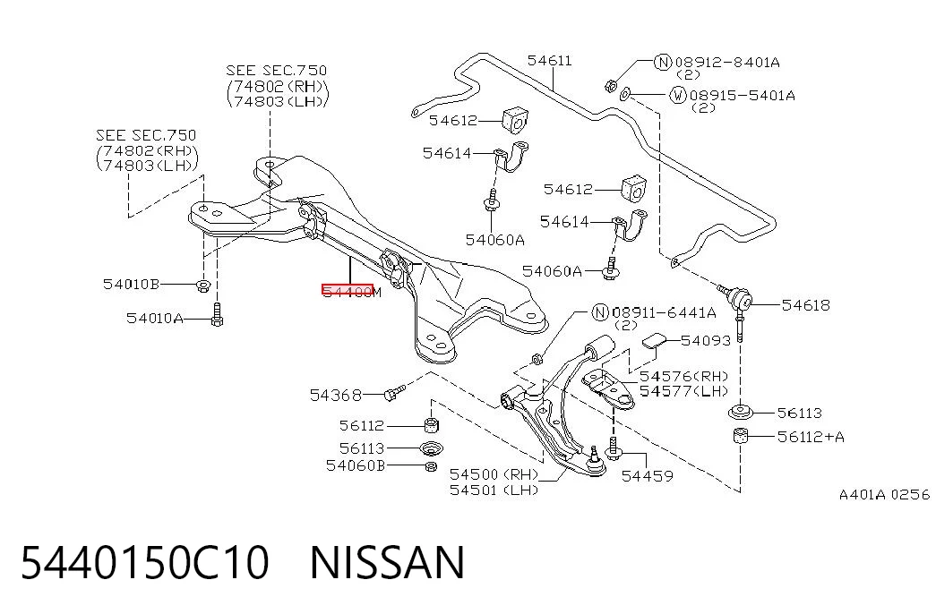 Puente delantero para Nissan Sunny N14