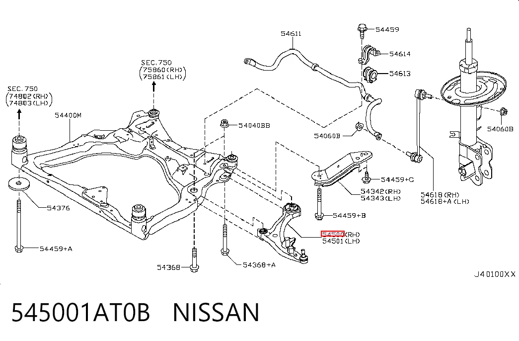 545001AT0B Nissan/Infiniti