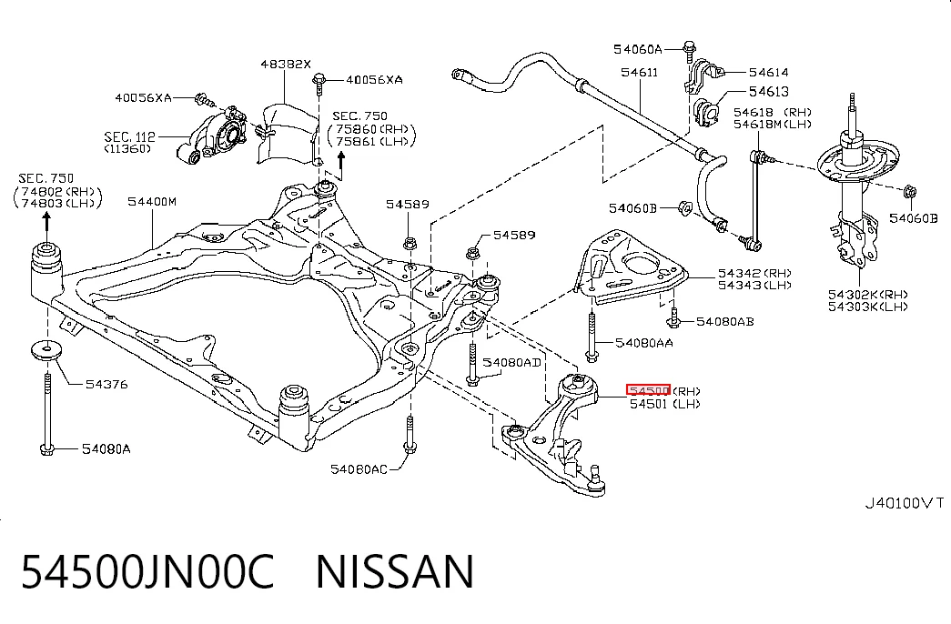 54500JN00C Nissan/Infiniti