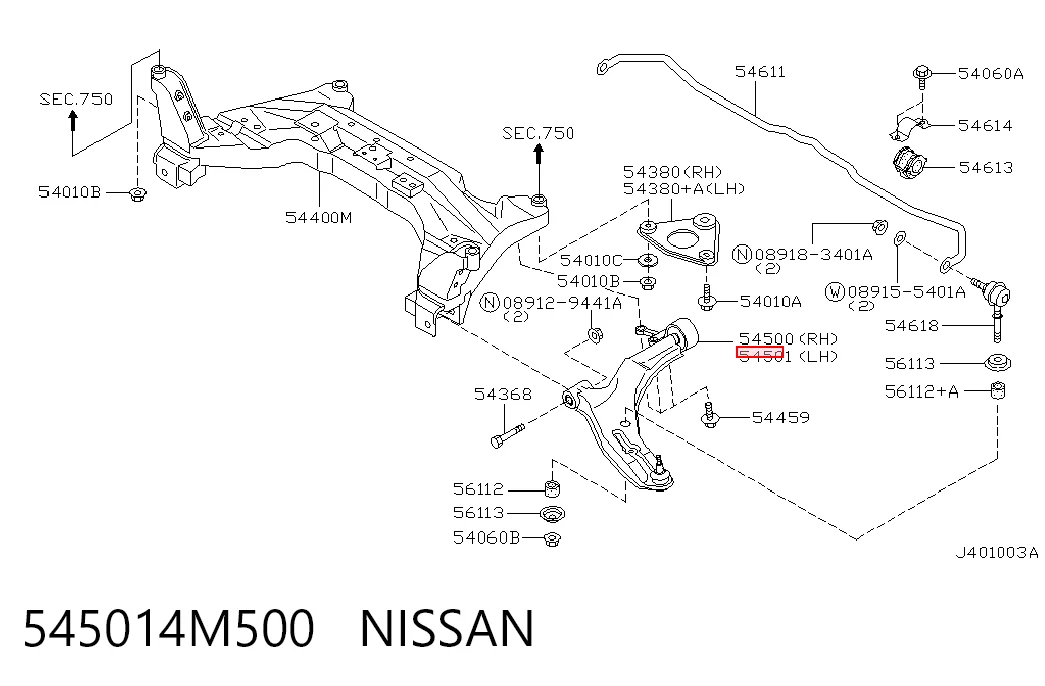 545014M500 Nissan/Infiniti
