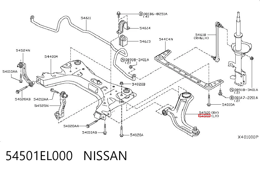 54501EL000 Nissan/Infiniti