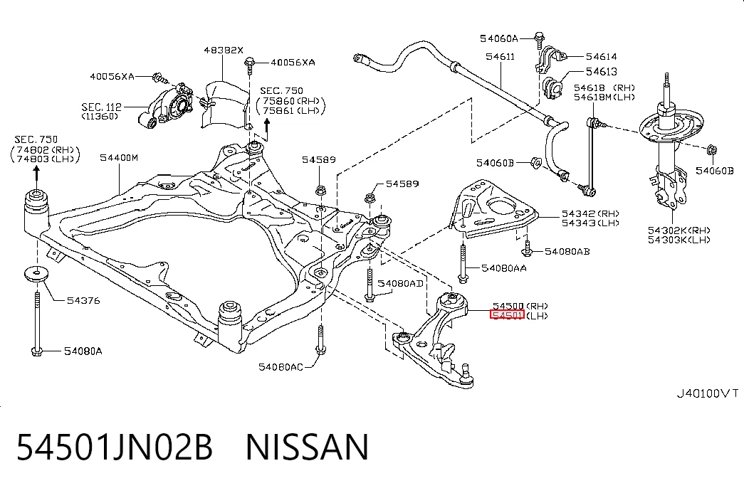 54501JN02B Nissan/Infiniti