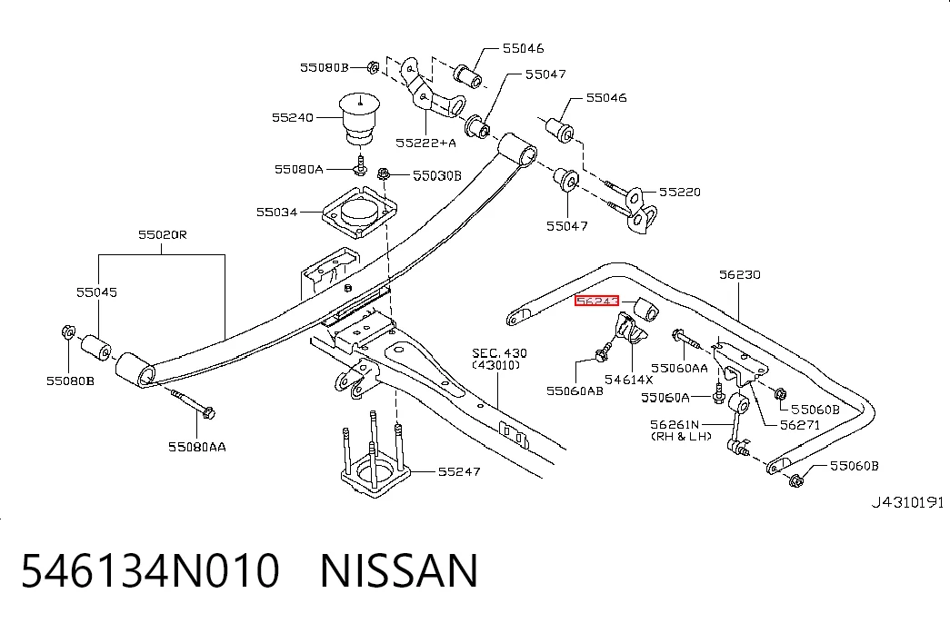 546134N010 Nissan/Infiniti
