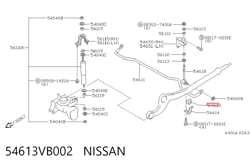 54613VB002 Nissan/Infiniti