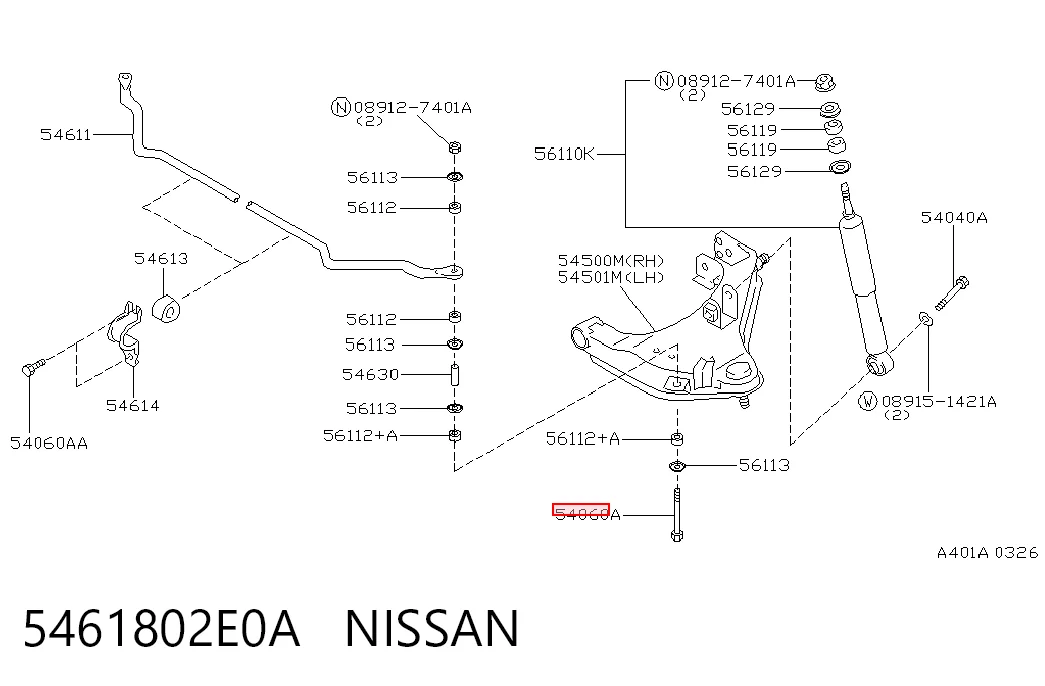 5461802E0A Nissan/Infiniti