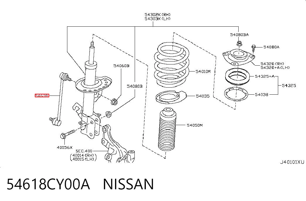 Soporte de la barra estabilizadora delantera Nissan Qashqai II SUV comprar en España