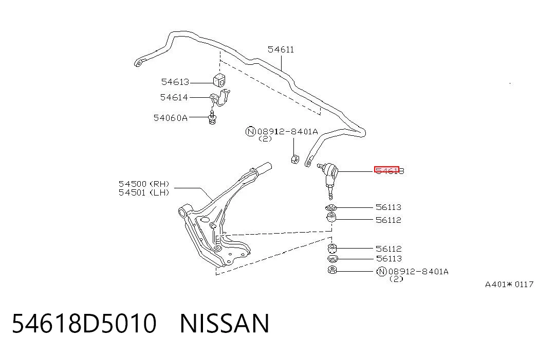 54618D5010 Nissan/Infiniti