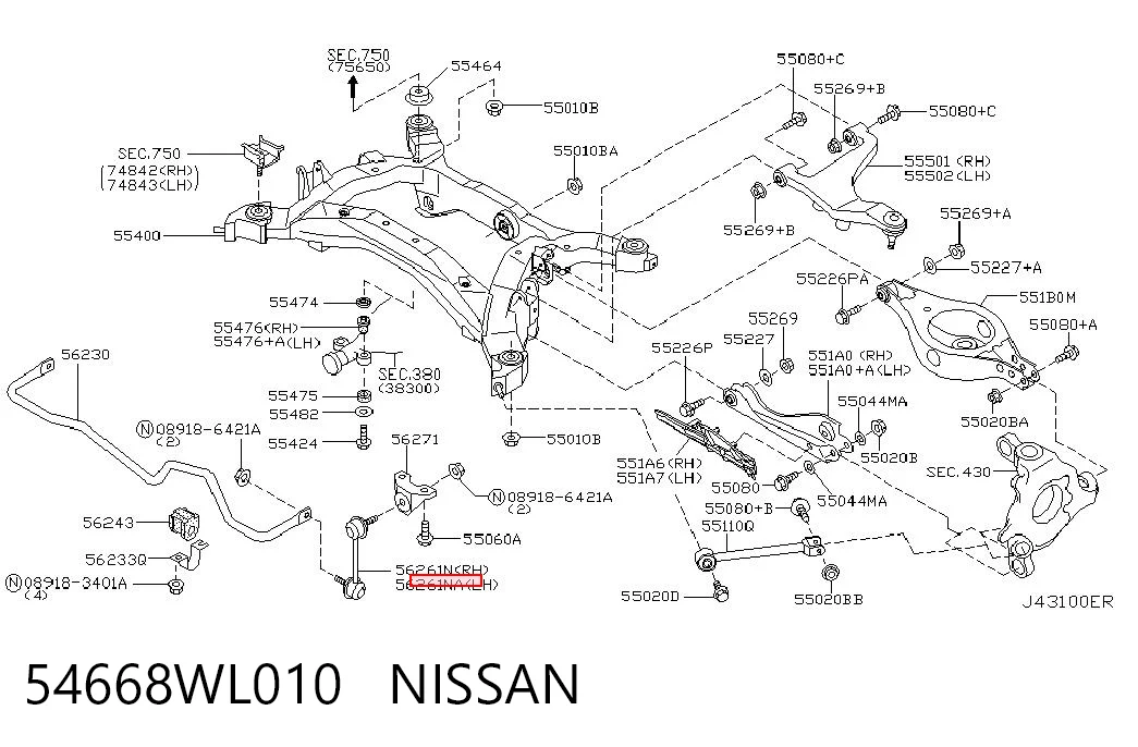 54668WL010 Nissan/Infiniti
