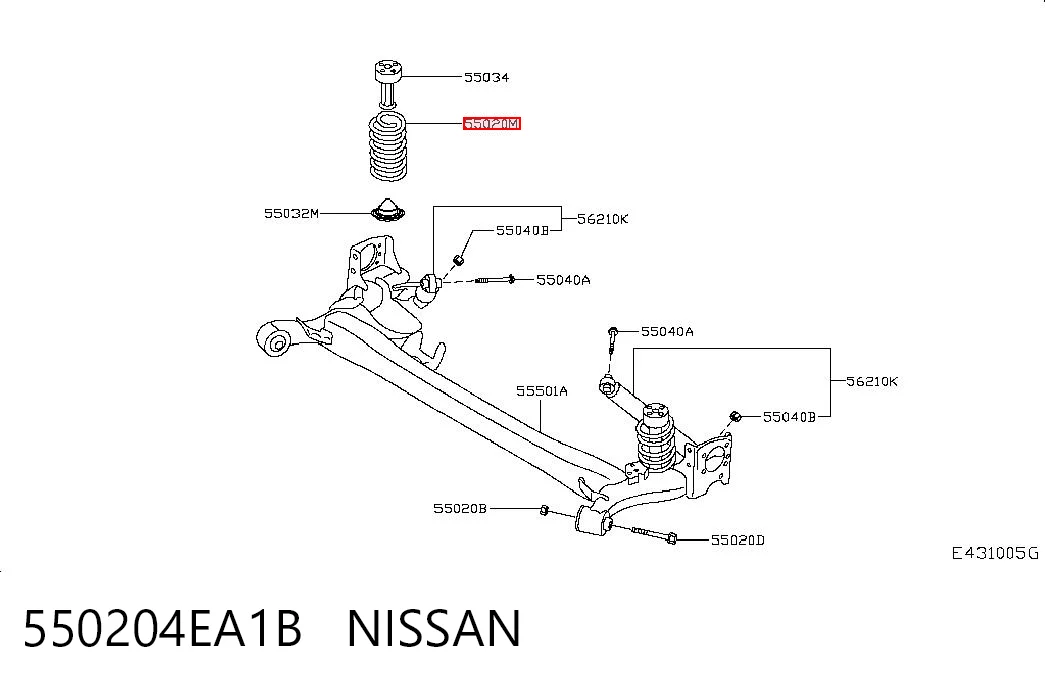 Comprar Muelle trasero Nissan Qashqai II J11 a bajo precio