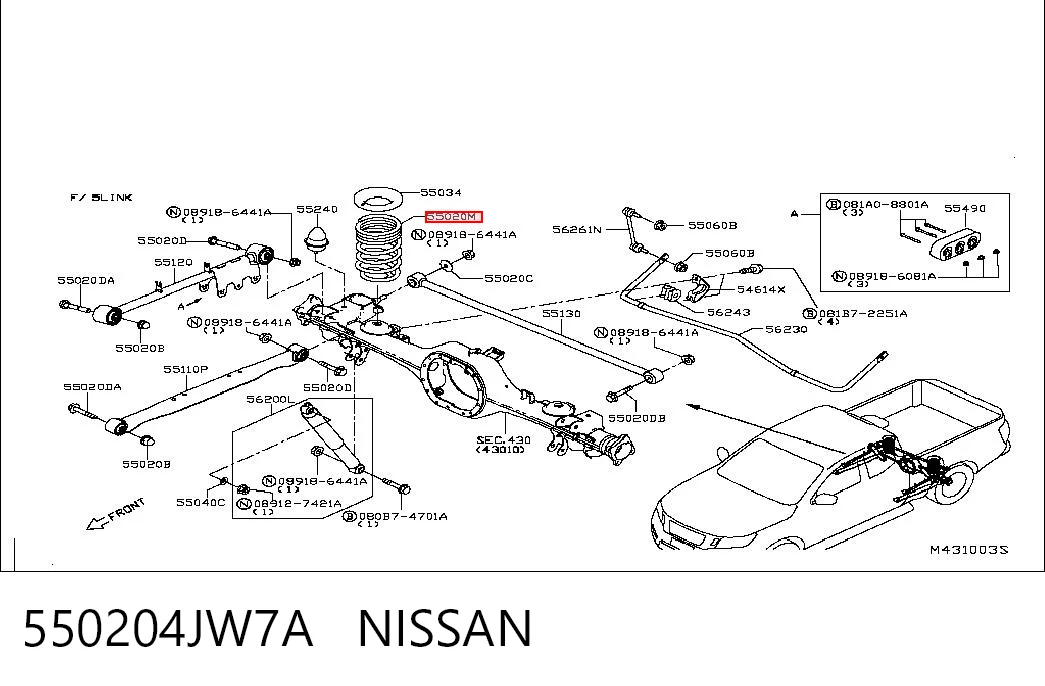 Comprar Muelle trasero Nissan Navara  D23, D23T a bajo precio