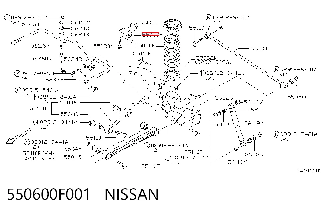 550600F001 Nissan/Infiniti