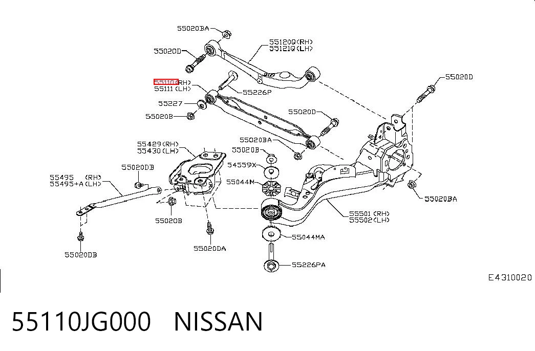 55110JG000 Nissan/Infiniti