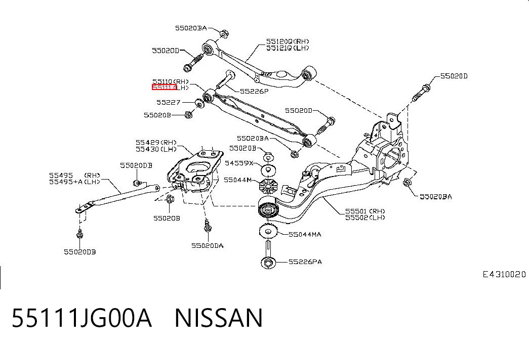 55111JG00A Nissan/Infiniti