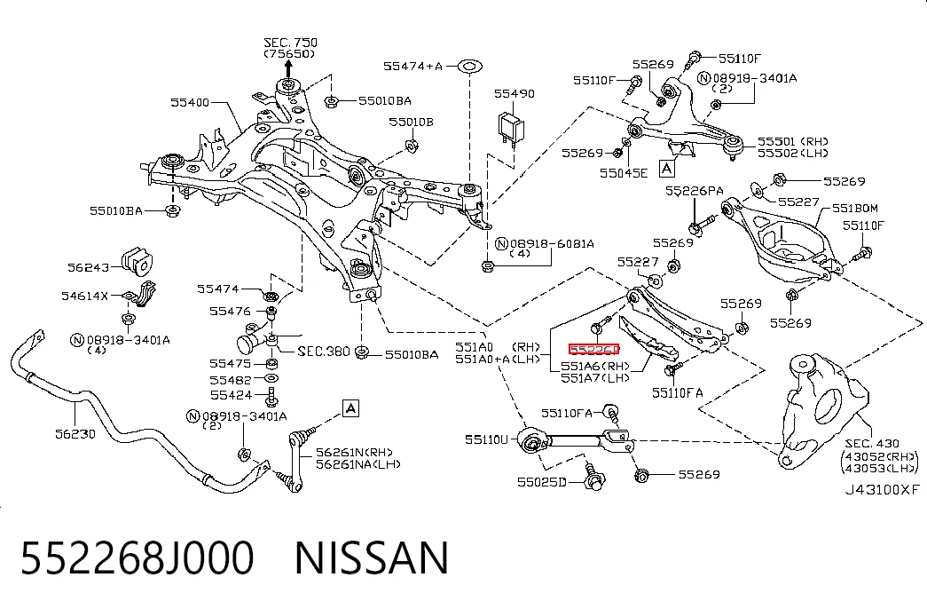 552268J000 Nissan/Infiniti